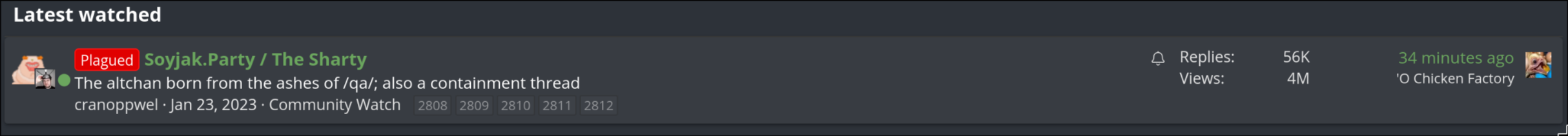 Thread 'Latest watched widget'