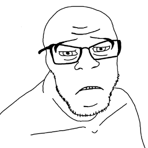 203823 - soybooru.com - 1soyjak bald depressed eyebrows feraljak forehead_lines frown glasses ...png